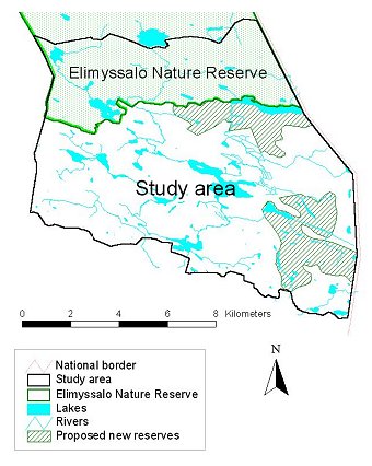 The new nature reserves proposed for the Natura 2000 programme.