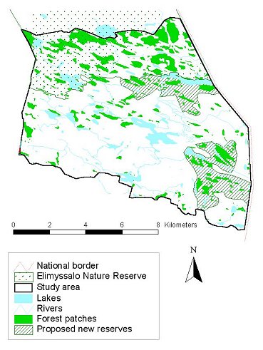 A future scenario assuming maximum habitat conservation.